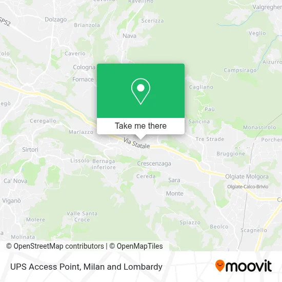 UPS Access Point map