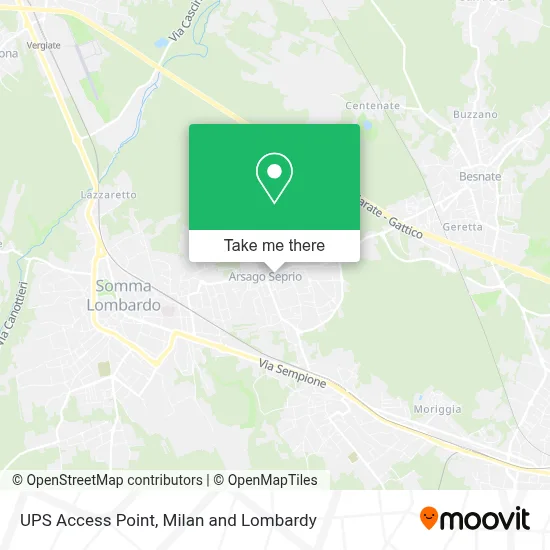 UPS Access Point map