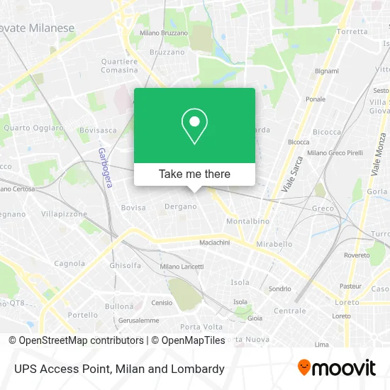 UPS Access Point map
