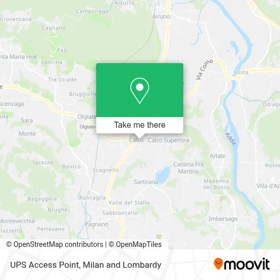 UPS Access Point map