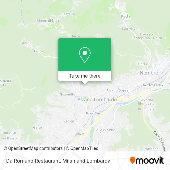 Da Romano Restaurant map