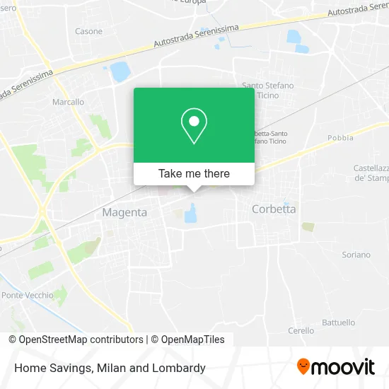 Home Savings map