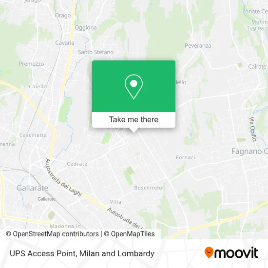 UPS Access Point map