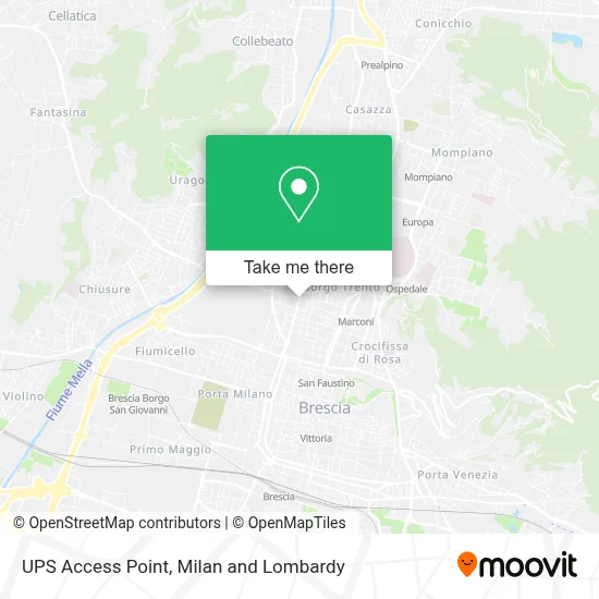 UPS Access Point map