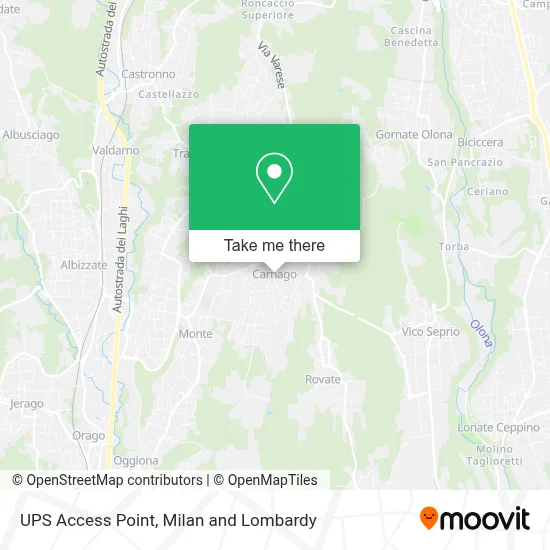 UPS Access Point map