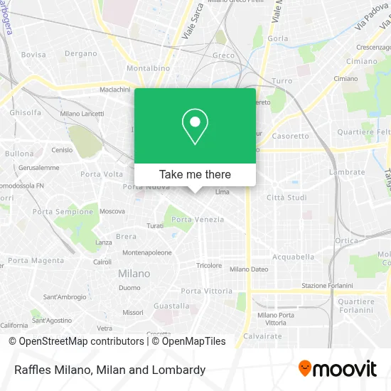 Raffles Milano map