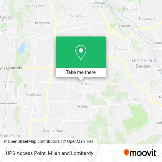 UPS Access Point map
