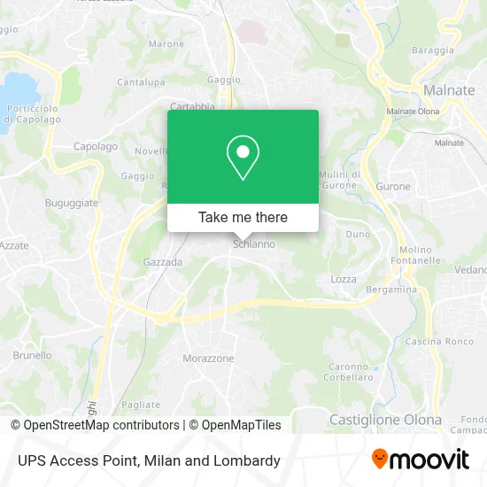 UPS Access Point map