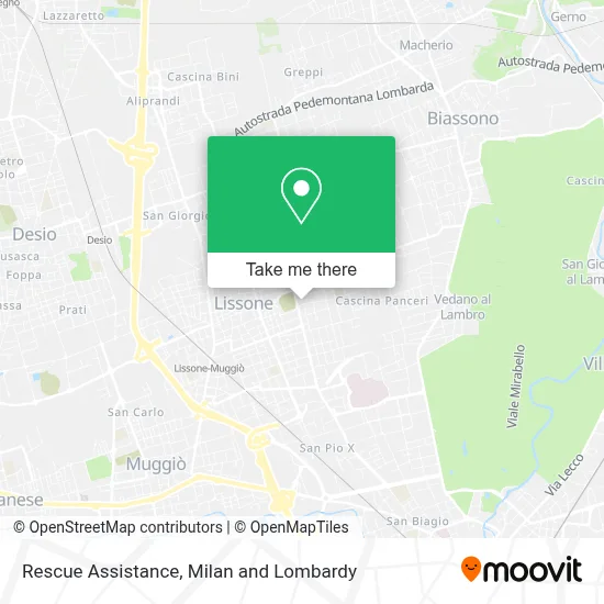 Rescue Assistance map