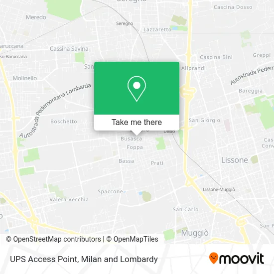 UPS Access Point map