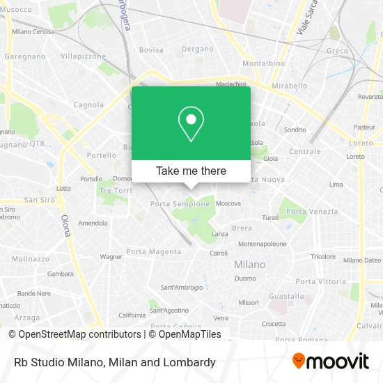 Rb Studio Milano map