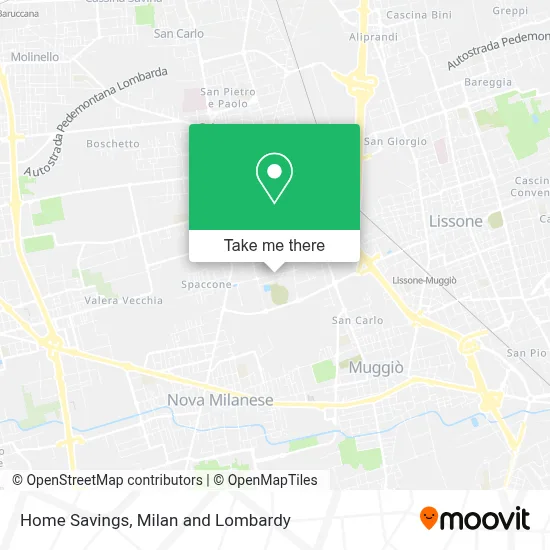 Home Savings map