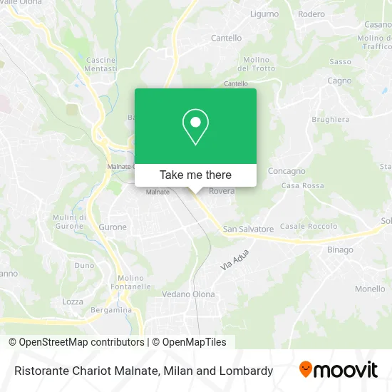 Ristorante Chariot Malnate map