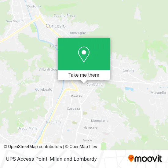 UPS Access Point map