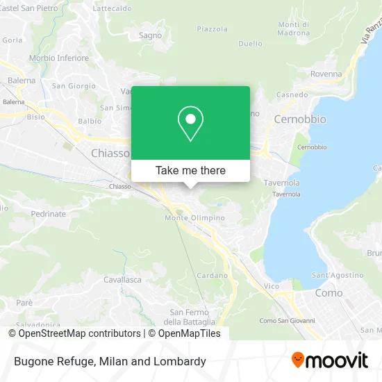 Bugone Refuge map