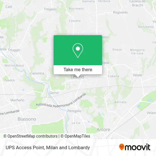 UPS Access Point map