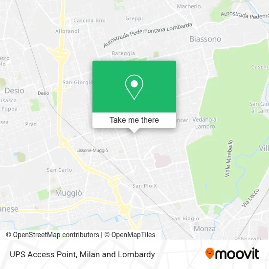 UPS Access Point map