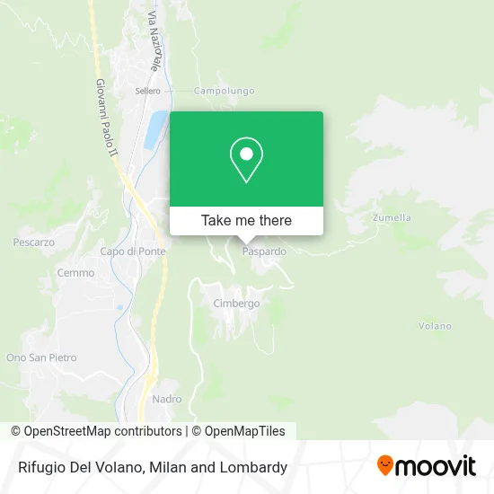 Rifugio Del Volano map
