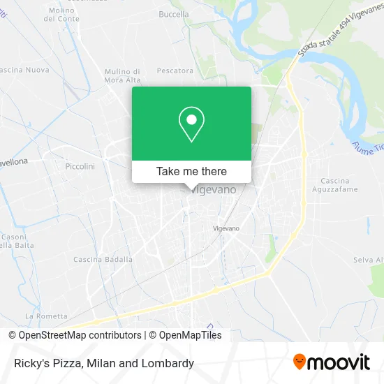Ricky's Pizza map