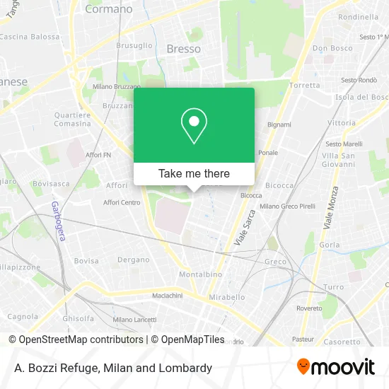 A. Bozzi Refuge map