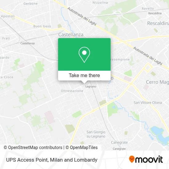 UPS Access Point map