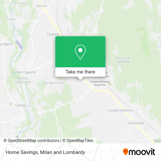 Home Savings map