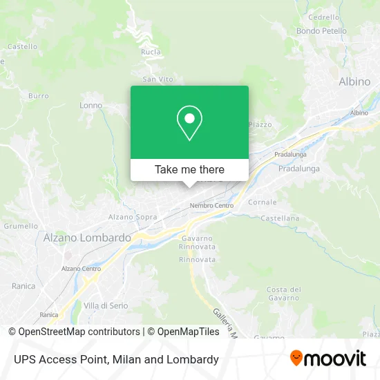 UPS Access Point map