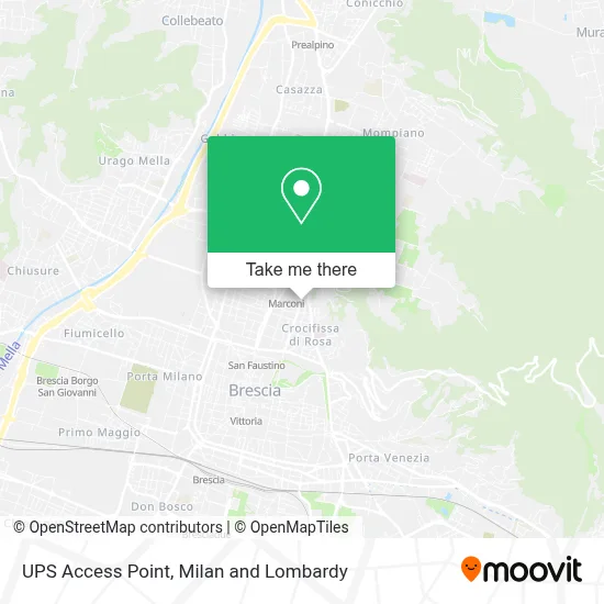 UPS Access Point map