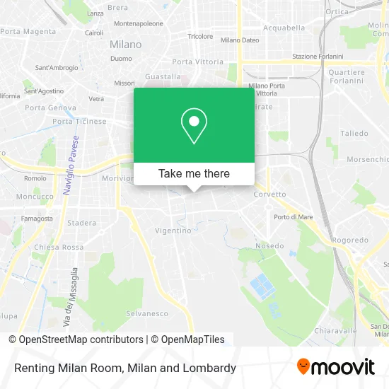 Renting Milan Room map