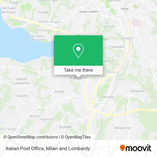 Italian Post Office map