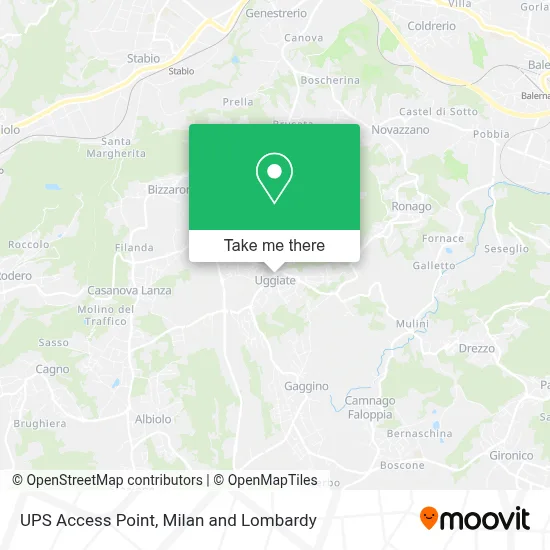 UPS Access Point map