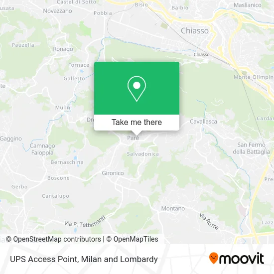 UPS Access Point map