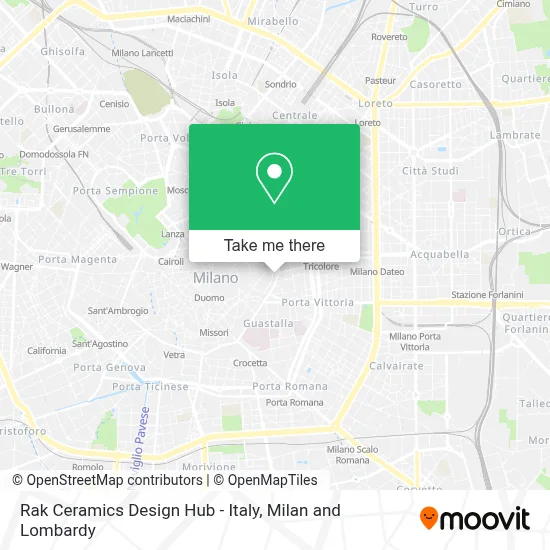 Rak Ceramics Design Hub - Italy map