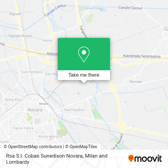 Rsa S.I. Cobas Sunedison Novara map