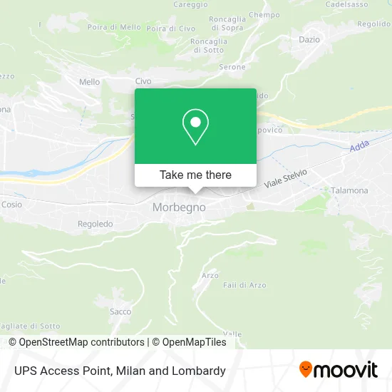 UPS Access Point map