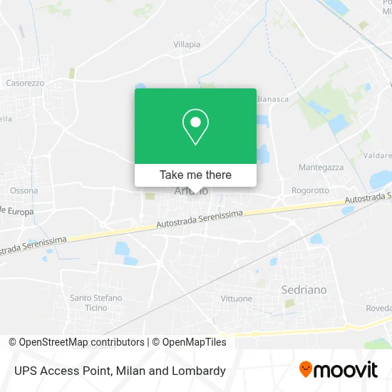 UPS Access Point map