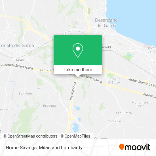 Home Savings map