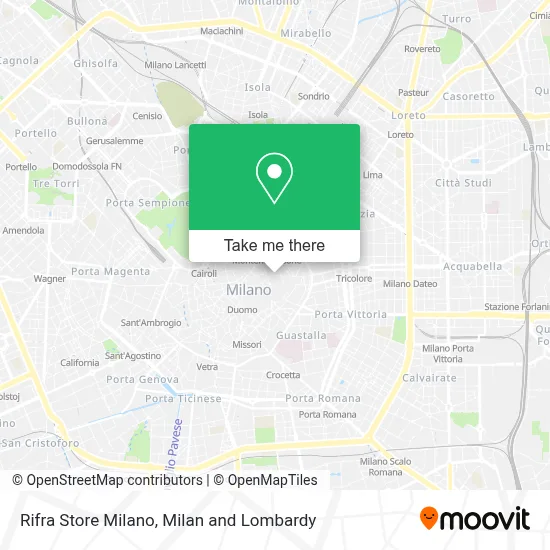 Rifra Store Milano map