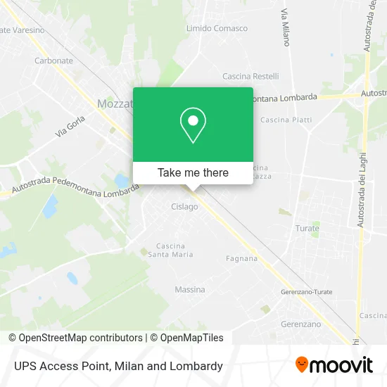UPS Access Point map