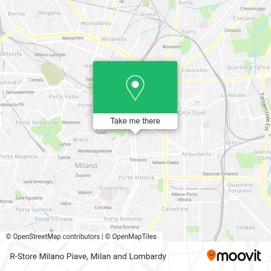 R-Store Milano Piave map