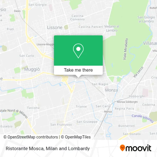 Ristorante Mosca map