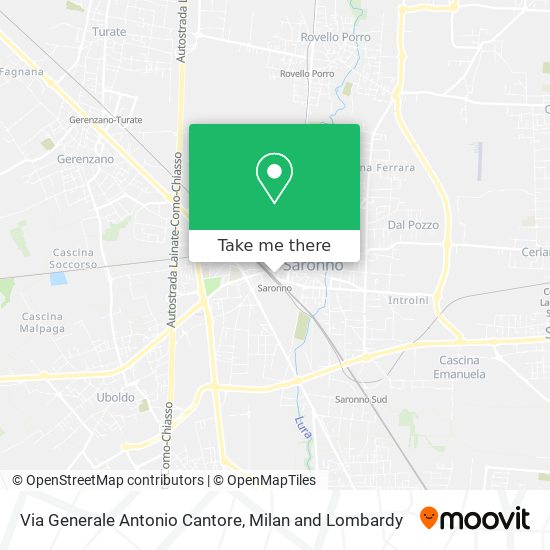 Via Generale Antonio Cantore map