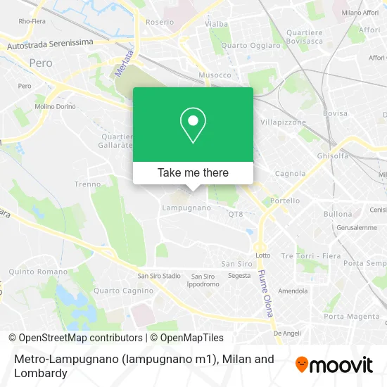 Metro-Lampugnano (lampugnano m1) map