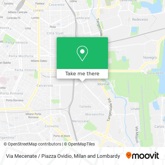 Via Mecenate / Piazza Ovidio map