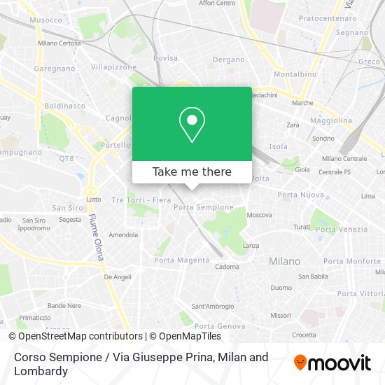 Corso Sempione / Via Giuseppe Prina map