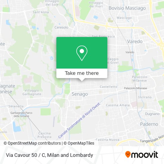 Via Cavour 50 / C map