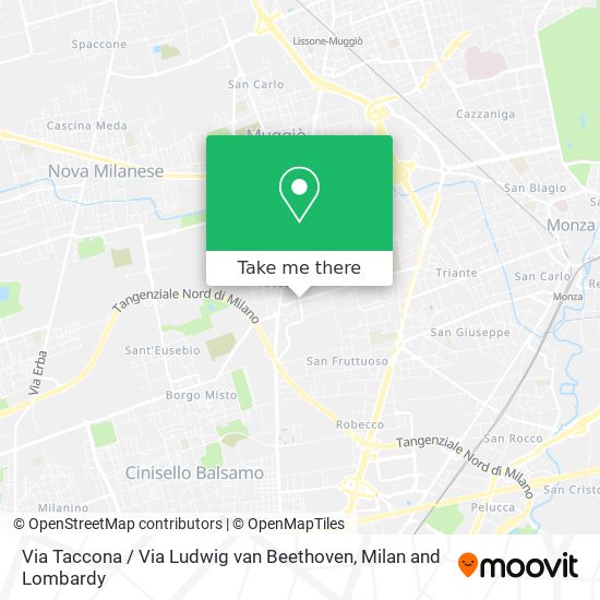 Via Taccona / Via Ludwig van Beethoven map