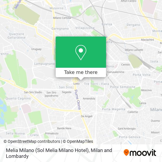 Melia Milano (Sol Melia Milano Hotel) map