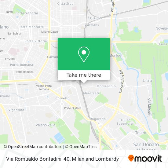 Via Romualdo Bonfadini, 40 map