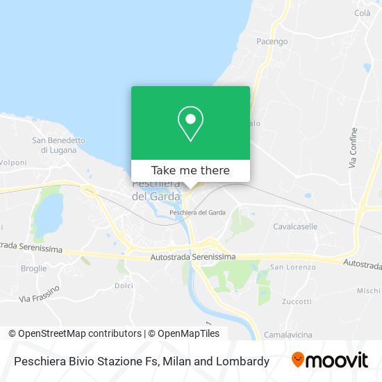 Peschiera Bivio Stazione Fs map